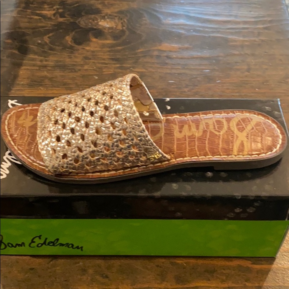 Sam Edelman Women’s Metallic Slide Sandal - Rose Gold